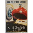 Affiche Originale du Grand Prix de Monaco 1955 illustrée par J. Ramel