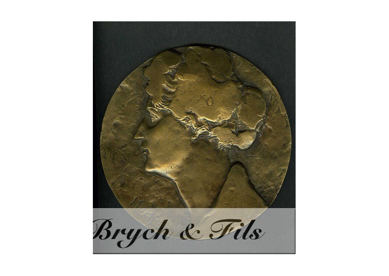 Plaque en bronze