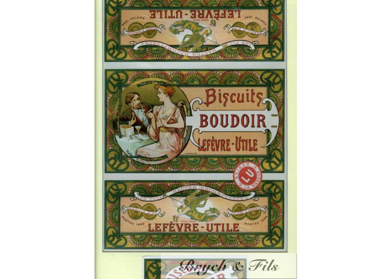 emballage boudoirs LU illustré par A.MUCHA