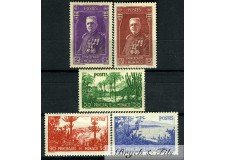 1937 MONACO N°135/139 TIMBRES POSTE JARDINS-LOUIS II xx