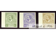 1910 Monaco Taxe N°8a-9a-10a Non Dentelé Neuf Sans Gomme d'Origine Superbe (x)
