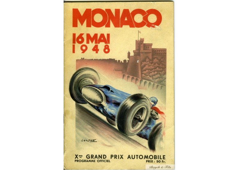Programme Grand Prix Monaco 1948