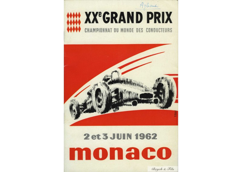 Programme Grand Prix Monaco 1962