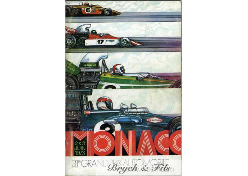 Programme Grand Prix Monaco 1973 avec Signatures