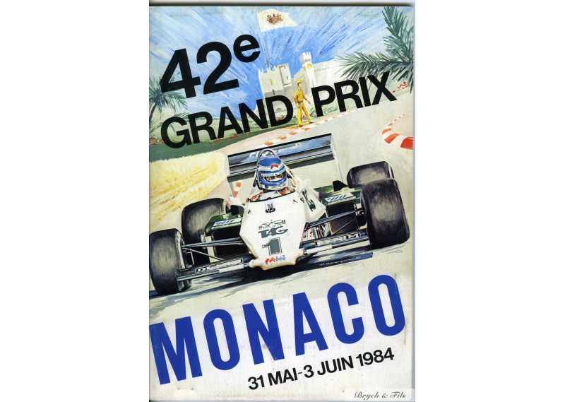 Programme Grand Prix Monaco 1984 avec Pass