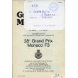 Programme Grand Prix Monaco 1986 avec Pass