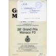 Programme Grand Prix Monaco 1986 with Pass