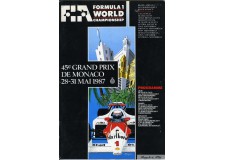 Programme Grand Prix Monaco 1987 signé + Pass