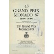 Programme Grand Prix Monaco 1987 signé + Pass