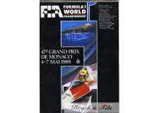 Programme Grand Prix Monaco 1989 (avec Pass)