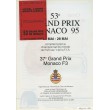 Programme Grand Prix Monaco 95 (avec Pass)