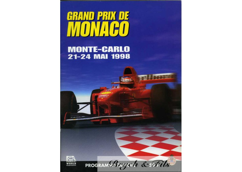 Programme Grand Prix Monaco 1998
