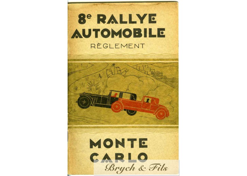 Programme Rallye Monaco 1929