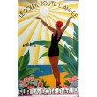 Affiche originale "Côte d'Azur le soleil toute l'année"
