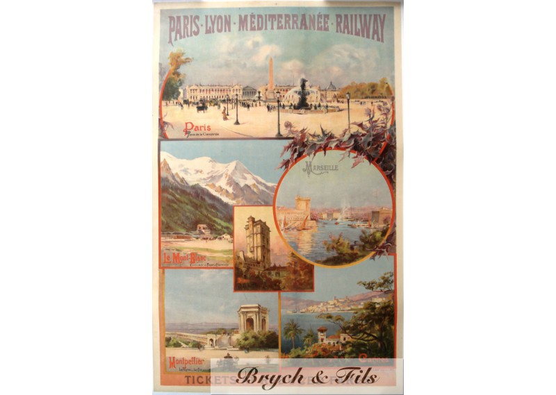 Affiche originale "PLM railway"