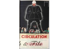 Affiche originale "Exposition de la circulation bruxelles 1933