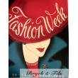 Affiche originale "Fashion week Amsterdam 1950"