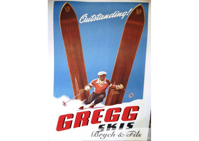 Affiche originale "Gregg skis"