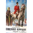 Affiche originale "Davos concours hippique 1956"