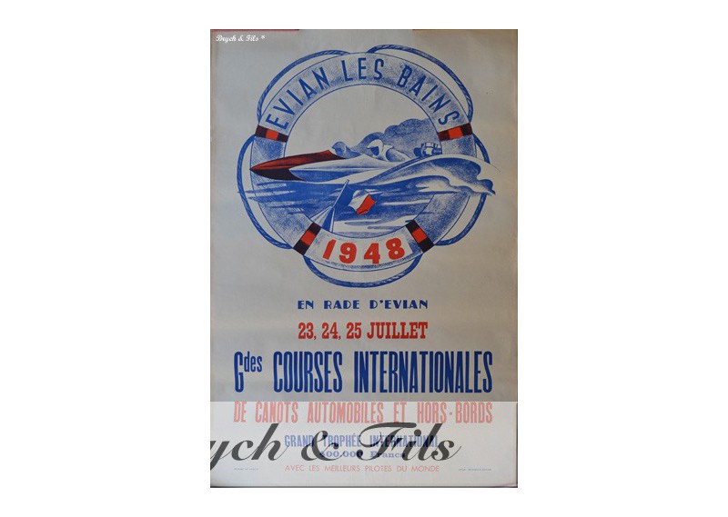 Courses Canots Automobiles Evial les Bains 1948