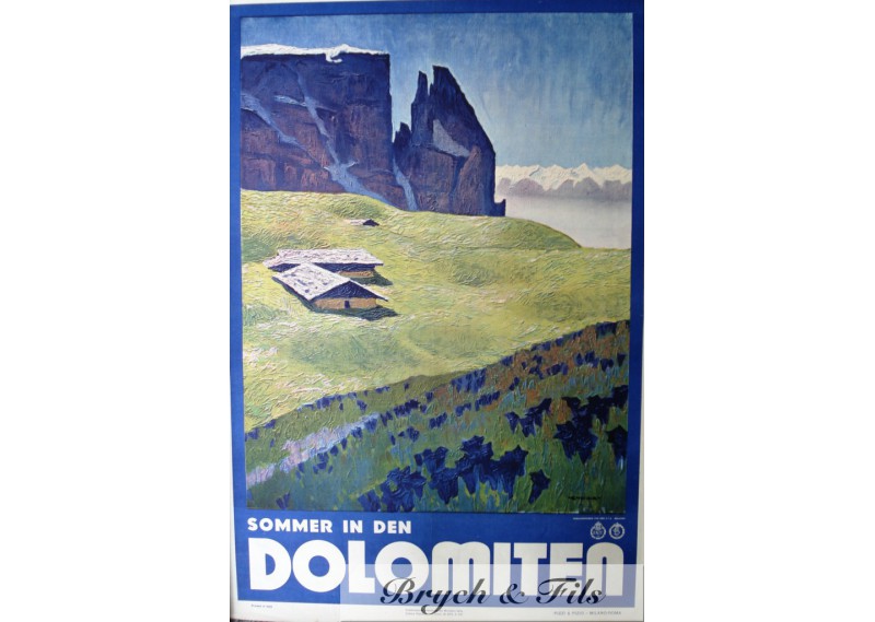 Affiche originale"Sommer in den Dolomiten"