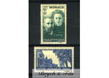 1938 MONACO N°167/168 TIMBRES POSTE P. ET M. CURIE xx