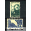 938 MONACO N°167/168 TIMBRES POSTE P. ET M. CURIE xx