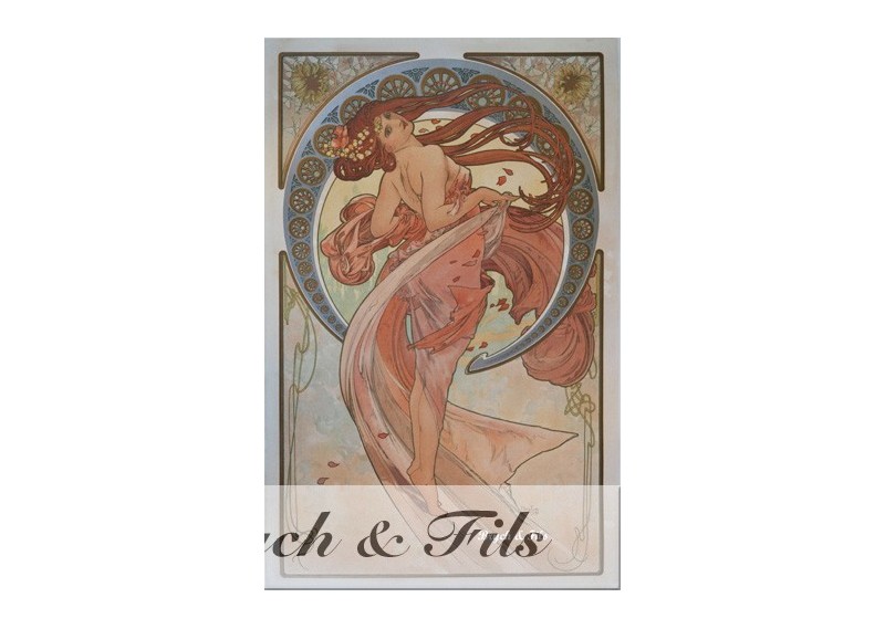 Affiche originale A.Mucha "Les arts"