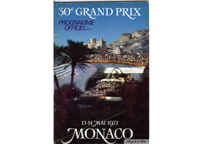 Programme Grand Prix Monaco 1972