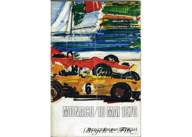 Programme Grand Prix Monaco 1970 with Autographs