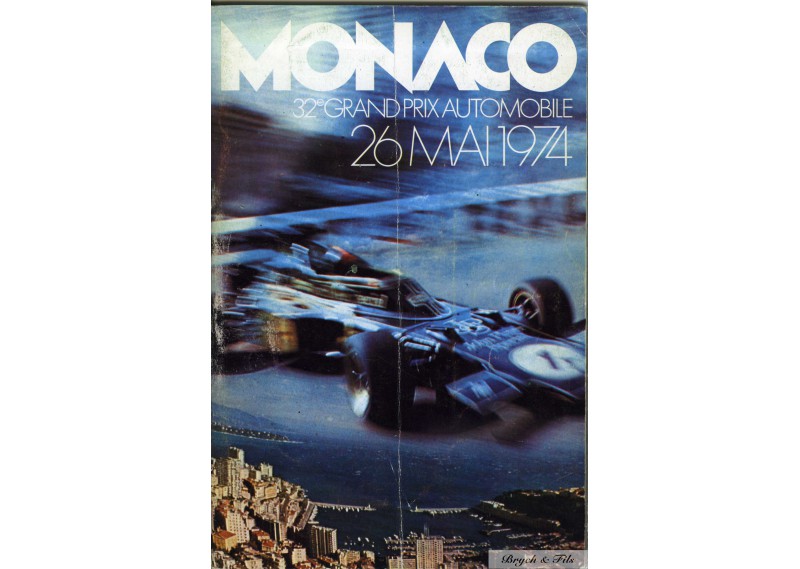 Programme Grand Prix Monaco 1974 with Pass