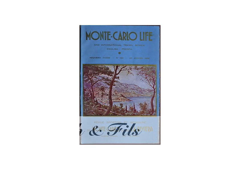 MONACO MONTE CARLO LIFE 20 JANVIER 1939