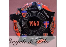 1960 FRANCE BADGE-PLAQUE  EMAILLE IXe TOUR DE FRANCE AUTOMOBILE