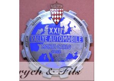 1952 MONACO BADGE PLAQUE CALANDRE EMAILLE 22e RALLYE MONTE CARLO