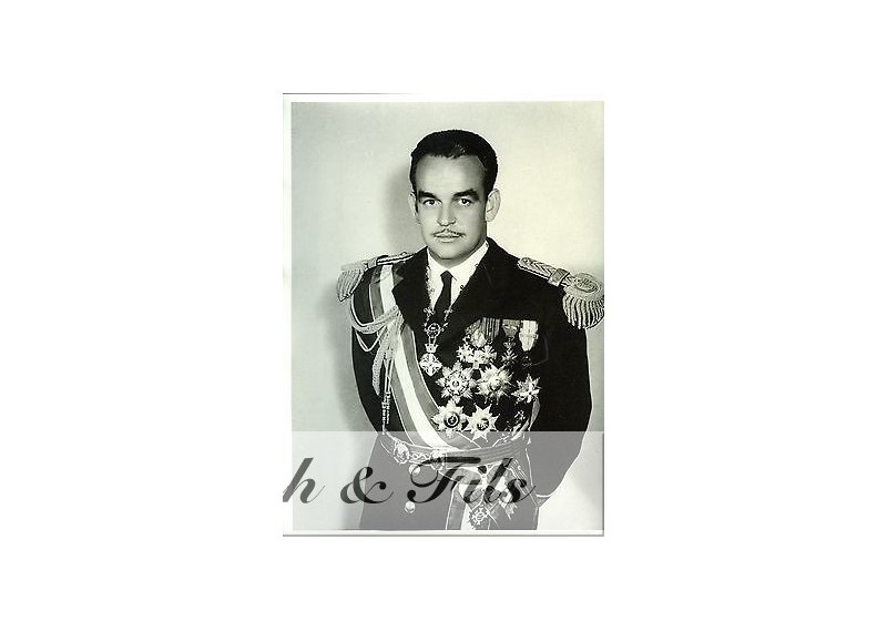 PHOTO ARGENTIQUE PRINCE RAINIER III grand format