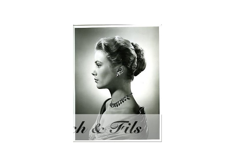 PHOTO ARGENTIQUE PRINCESSE GRACE KELLY profil petit format