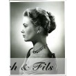 PHOTO ARGENTIQUE PRINCESSE GRACE KELLY profil petit format