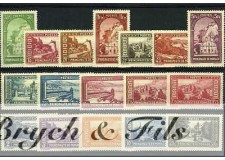 1933-37 MONACO N°119/134 TIMBRES POSTE VUES DE MONACO xx