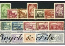 1933-37 MONACO N°119/134 TIMBRES POSTE VUES DE MONACO xx