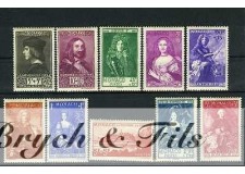 1939 MONACO N°185/194 TIMBRES POSTE PRINCES/PRINCESSE xx