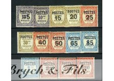 1937 MONACO N°140/153 TIMBRES TAXE SURCHARGES POSTE xx