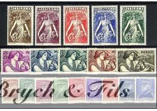 1941 MONACO ANNEE COMPLETE TIMBRES POSTE  xx