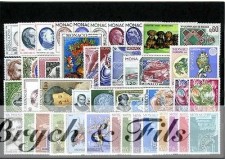 1976 MONACO ANNEE COMPLETE TIMBRES POSTE + PREO xx