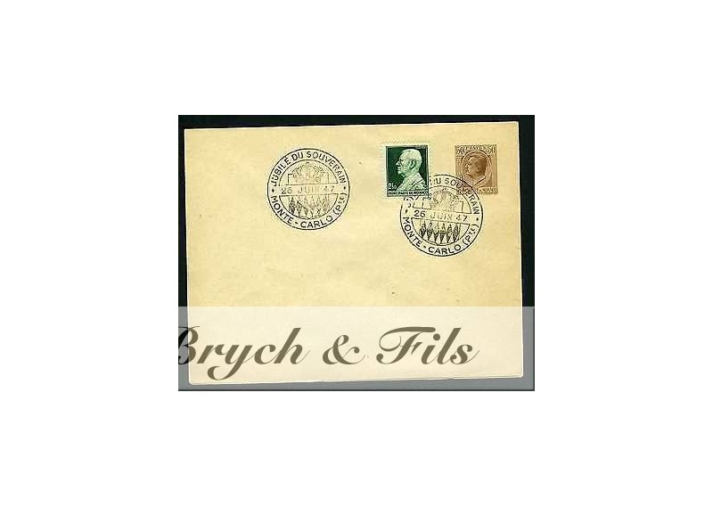 MONACO ENTIER POSTAL LOUIS II ENVELOPPE N°321