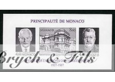 1987 MONACO BLOC N°39a NON DENTELE O.E.T.P. xx