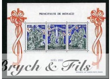 1982 MONACO BLOC N°23 DENTELE NOEL xx