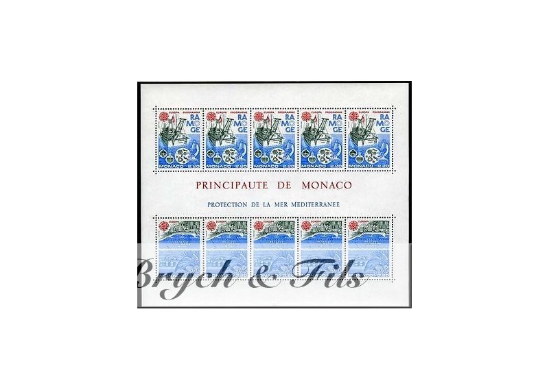 1986 MONACO BLOC N°34 DENTELE EUROPA xx