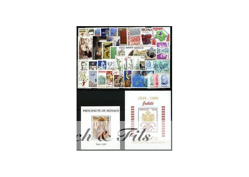 1998 MONACO ANNEE COMPLETE TIMBRES POSTE xx