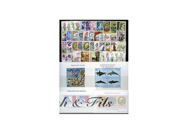 1994 MONACO ANNEE COMPLETE TIMBRES POSTE xx