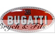 PLAQUE EMAILLEE VINTAGE-ORIGINALE BUGATTI CIRCA 1930